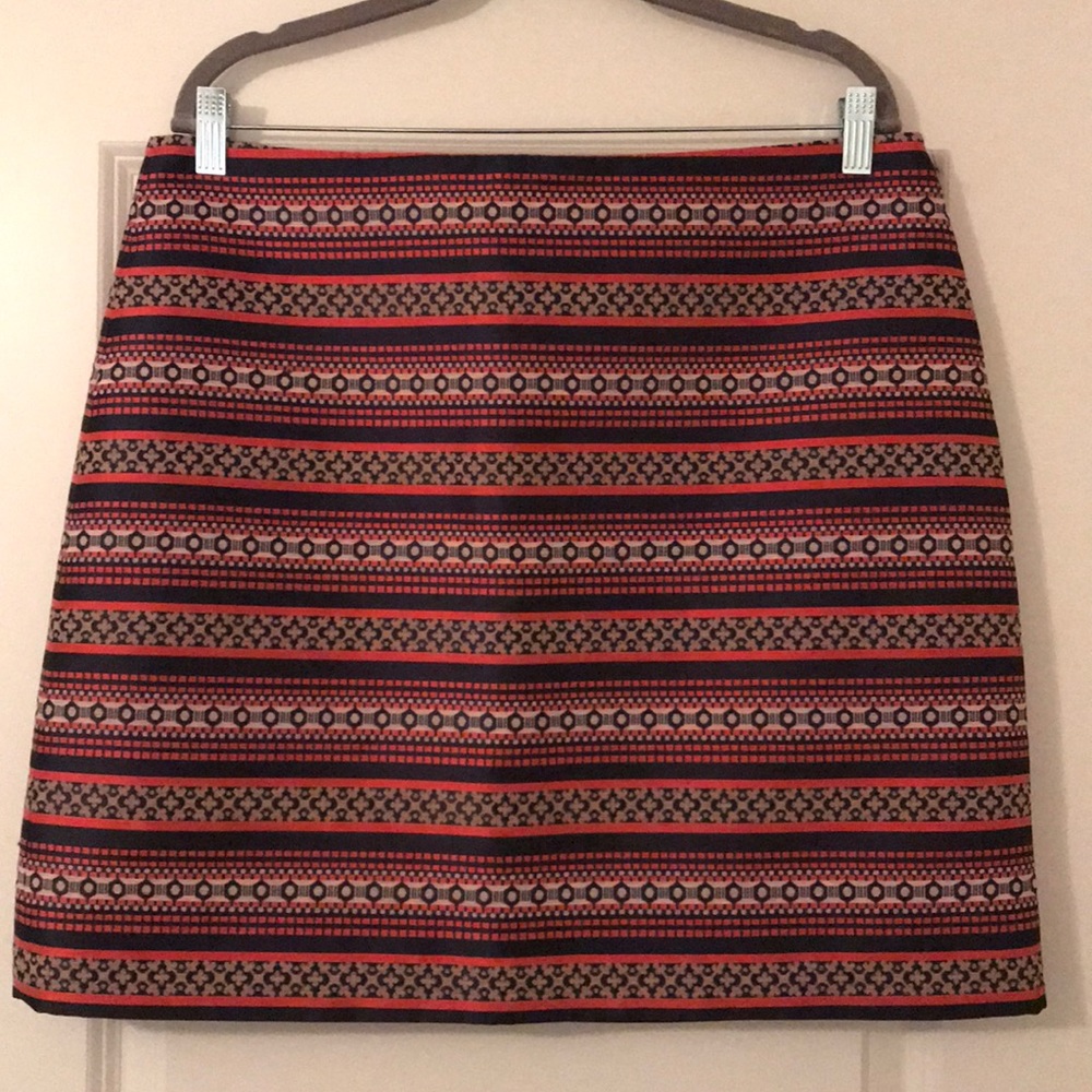 Ann Taylor Loft | Red and Blue Skirt